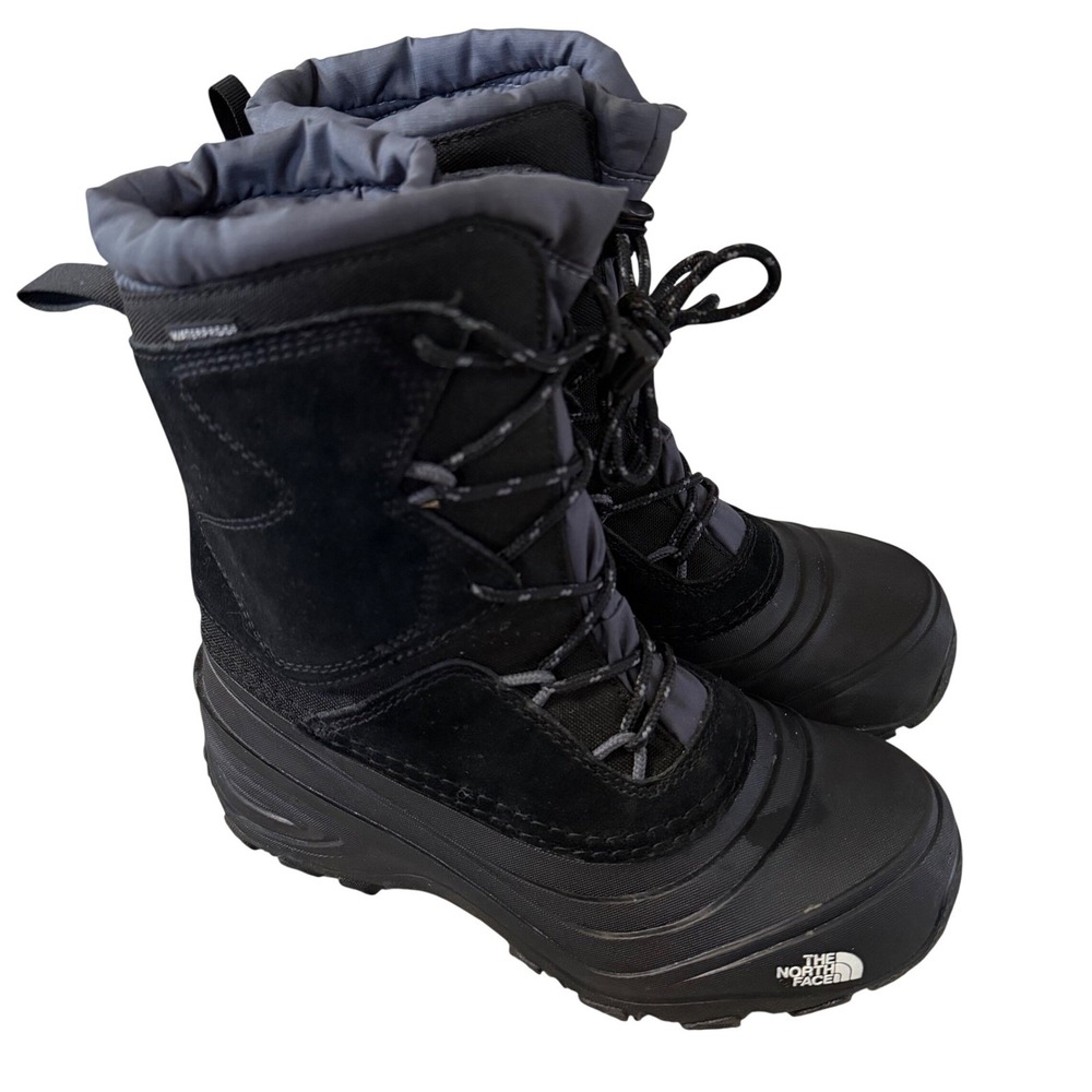 The‎ North Face Kids Alpenglow IV Waterproof Winter Snow Boots Black Size 4
